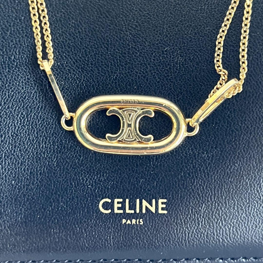 美品 CELINEセリーヌ トリオンフ ネックレス GP ゴールド レディース