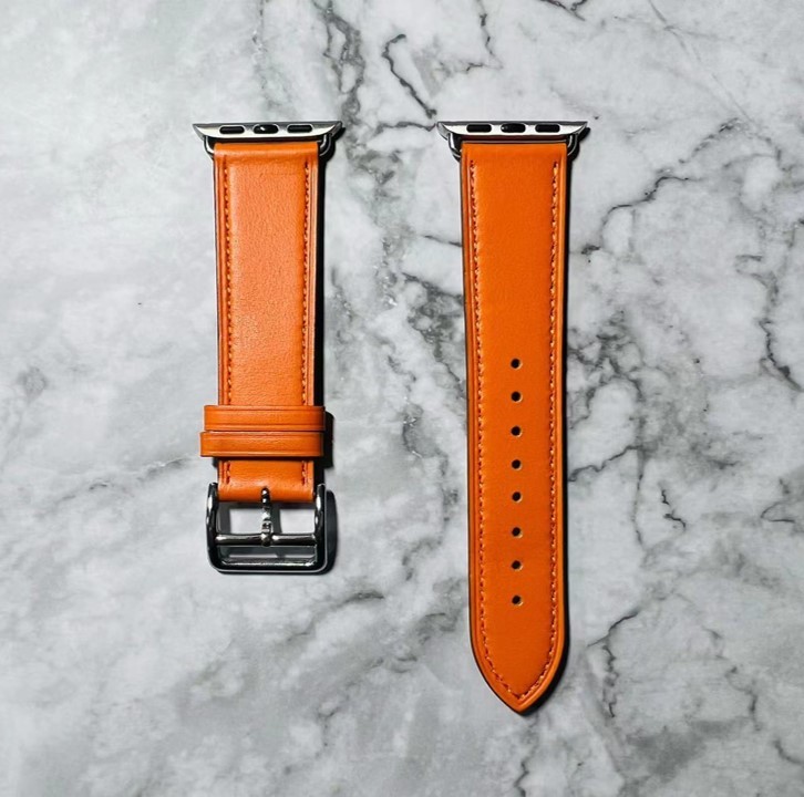 Apple Watch シンプルレザーベルト 38/40/41ｍｍ対応 オレンジ