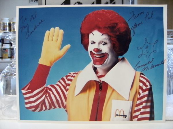  rare thing * valuable * Showa Retro *USA America genuine McDonald's * Donald * McDonald's autograph autograph * handle bar ga* junk food *piero