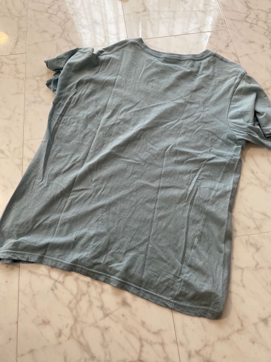 OBLO Tシャツ　ティーシャツ　ベア　クマ　熊　くま　ブルー　グリーン　コットン　人気　かわいい　美品　L M 半袖　シャツ