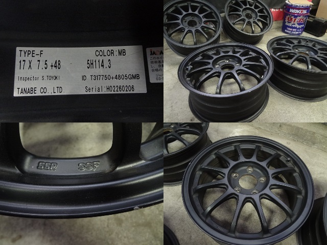 SSR TYPE-F 17×7.5J +48 5H PCD114.3 カラーMB 4本出品 SSR タイプF