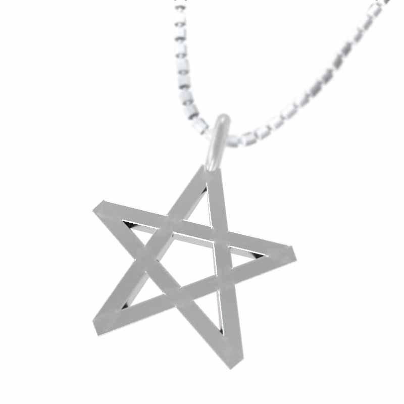 プラチナ900 スター 星 ネックレス シンプル 小サイズ