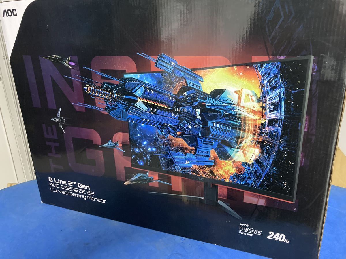 未使用 AOC ゲーミング 31.5インチ モニター ディスプレイ C32G2ZE