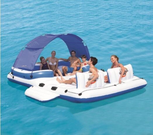 特価強くお勧め★6-8人乗り 方形浮遊ハウス 浮かぶ船 水上フローティングベッド　ビーチマットラウンジチェア