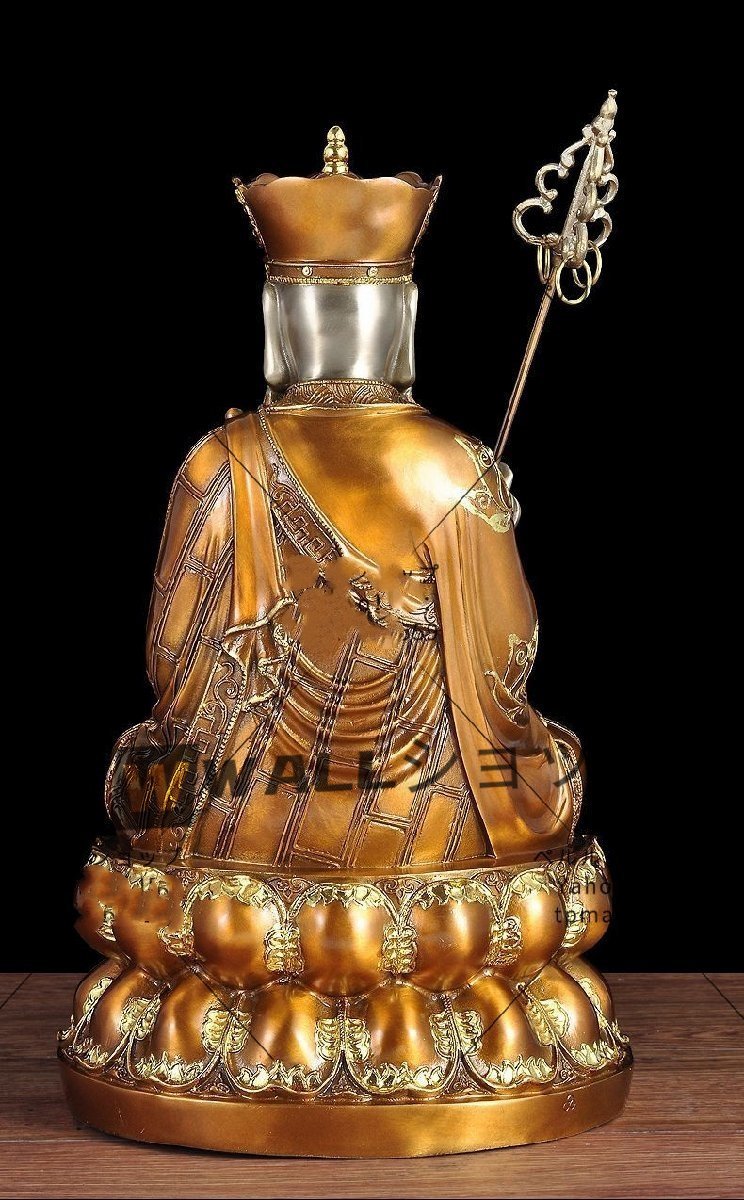 新品仏教法具 寺院用仏具」極上品 仏教美術 地蔵菩薩仏像 銅製 新品仏教法具 寺院用仏具」極上品 仏教美術 地蔵菩薩仏像 銅製