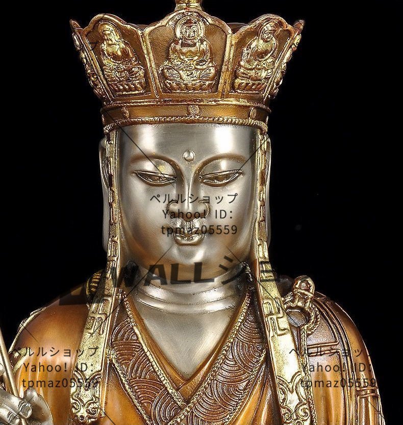 新品仏教法具 寺院用仏具」極上品 仏教美術 地蔵菩薩仏像 銅製 新品仏教法具 寺院用仏具」極上品 仏教美術 地蔵菩薩仏像 銅製
