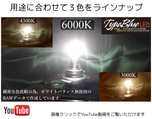 日産ブルーバード SSS U14用 HB3スマートLEDキット 2灯1セットTypeBlue 30W 3000K イエロー_画像6