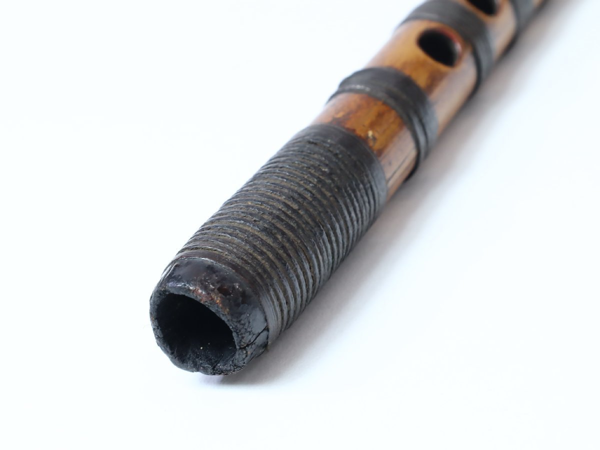 和楽器 横笛 8穴 全長約40.0cm 籐巻 竹笛 木管 雅楽 能管 伝統芸能 検 龍笛_画像6
