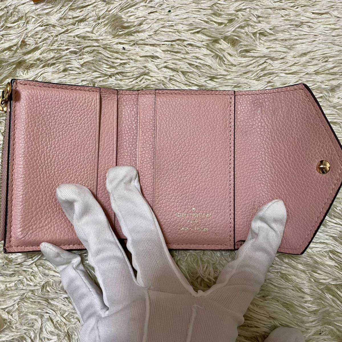 ヴィトン 三つ折り財布 希少カラー パウダーピンク ポルトフォイユ
