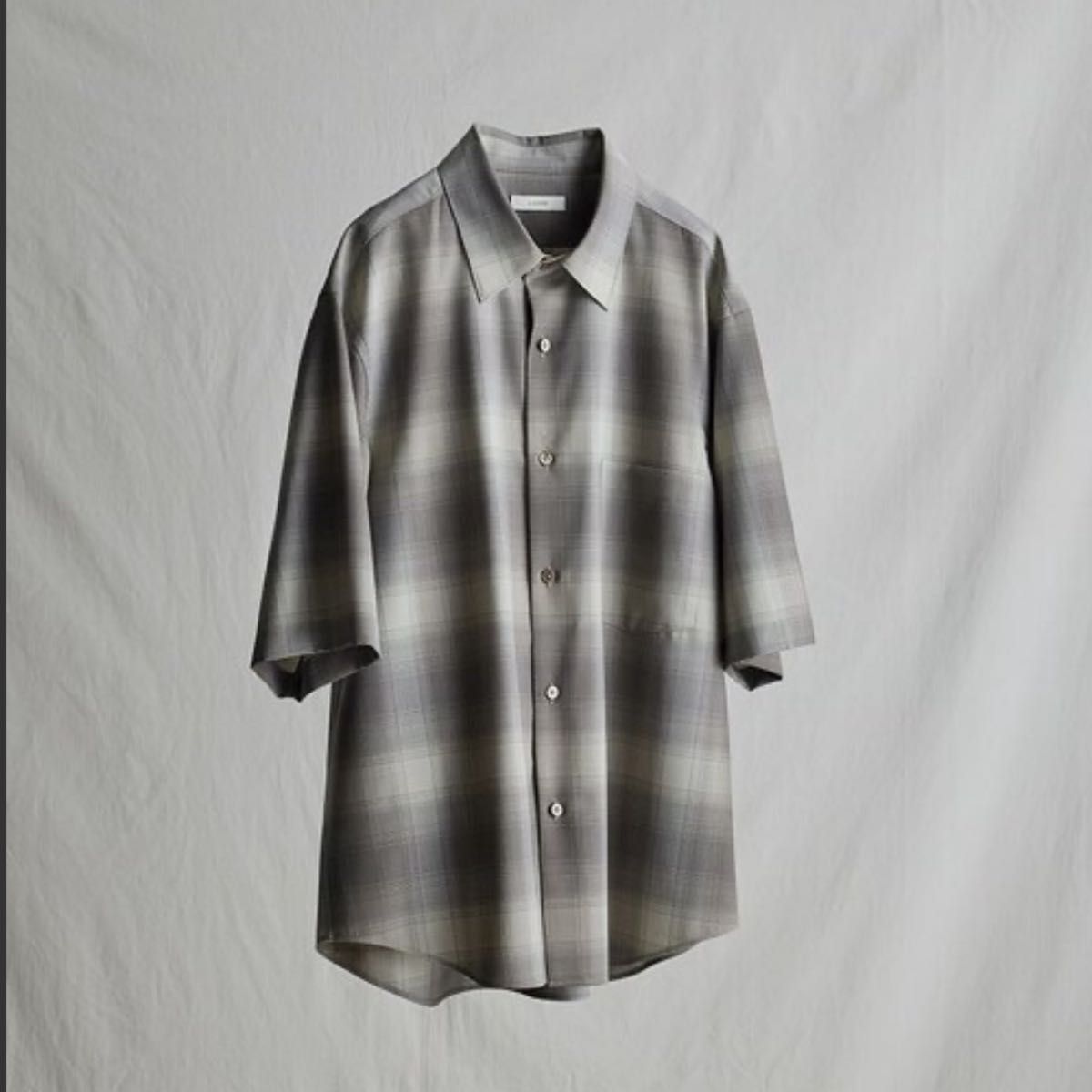 LIDNM SUPER140S WOOL CHECK SHIRT