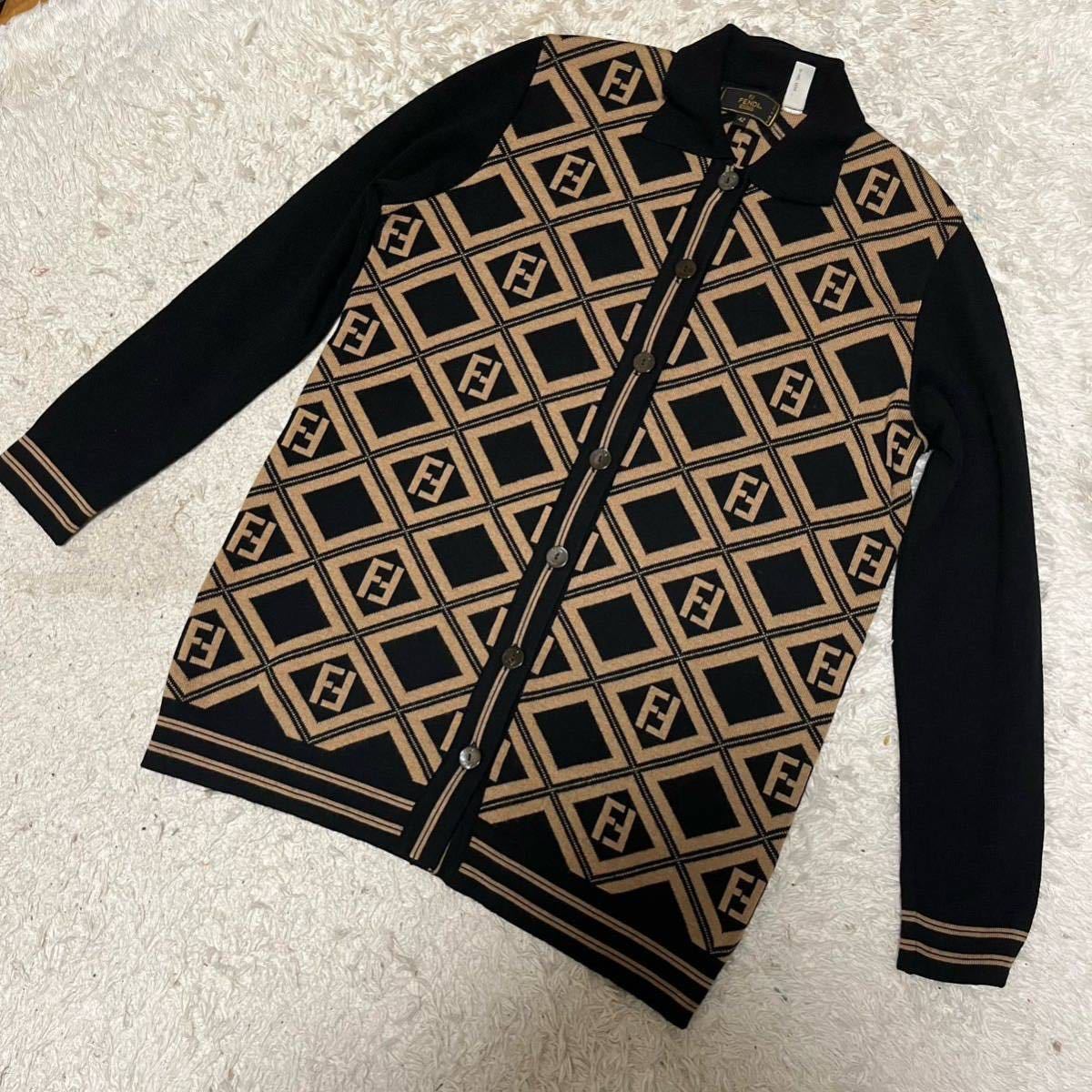 100%新品SALE 極美品 FENDI フェンディ ズッカ柄 長袖ニット 正規店
