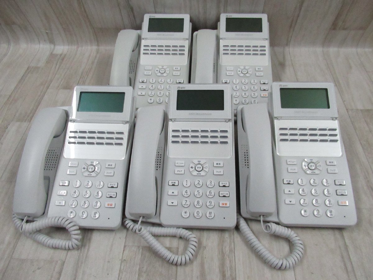 Ω YE 5694 保証有 東20年製 NTT αA1 18ボタンスター電話機 A1-(18)STEL-(2)(W) 5台セット ・祝10000！取引突破！