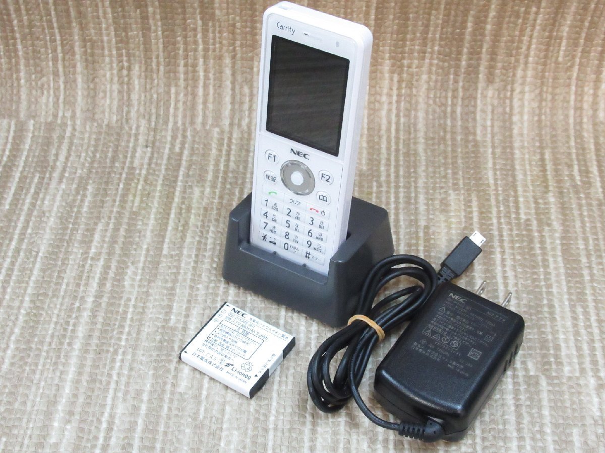 ▲・XA1 5795 保証有 美品 19年製 NEC Carrity-NW コードレス電話機 PS8D-NW 電池付 初期化済 ・祝10000！取引突破！