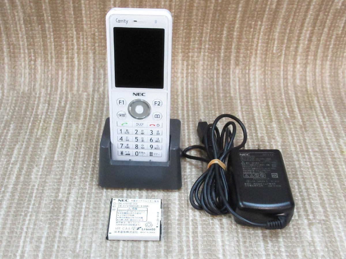 ▲・XA1 5791 保証有 美品 19年製 NEC Carrity-NW コードレス電話機 PS8D-NW 電池付 初期化済 ・祝10000！取引突破！