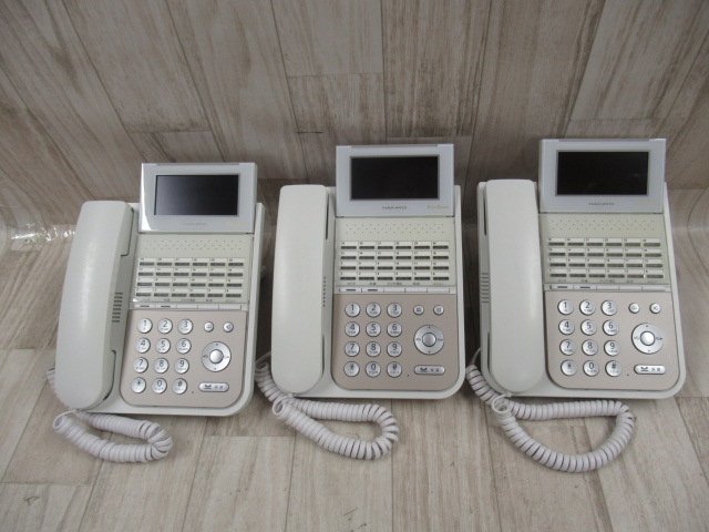 Ω ZM1 11722♪ 保証有 NAKAYO IP-24N-ST101B(W) ナカヨ 漢字表示対応SIP電話機 17年製 3台セット・祝10000!取引突破!!