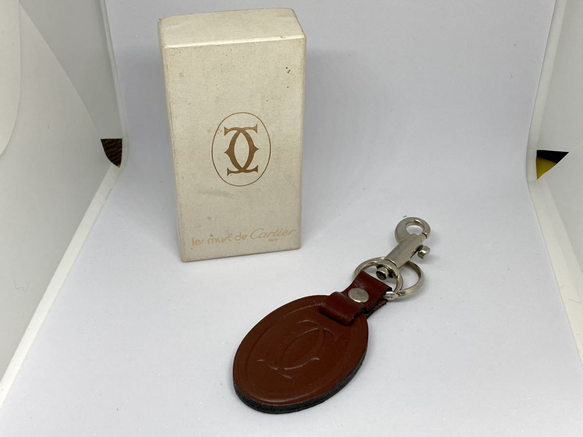 Cartier key holder Brown box attaching Cartier key ring 