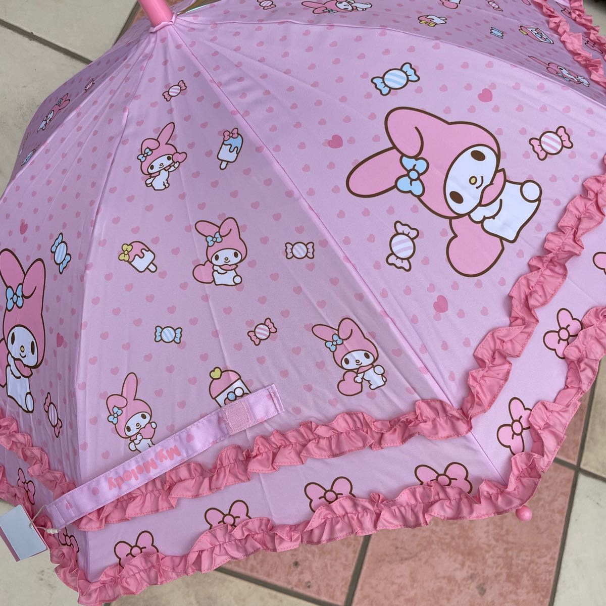新作！　マイメロ マイメロディ　傘　雨傘　M キッズ　子供　女の子　サンリオ　園児　ジャンプ　ピンク　雨具