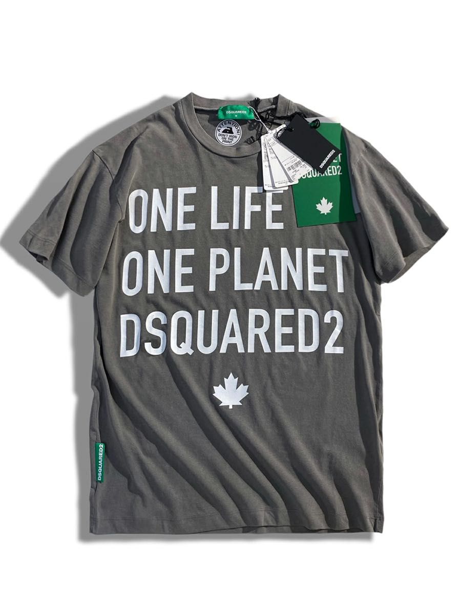 DSQUARED2ディースクエアード Tシャツ Sサイズ ONE LIFE ONE PLANET T