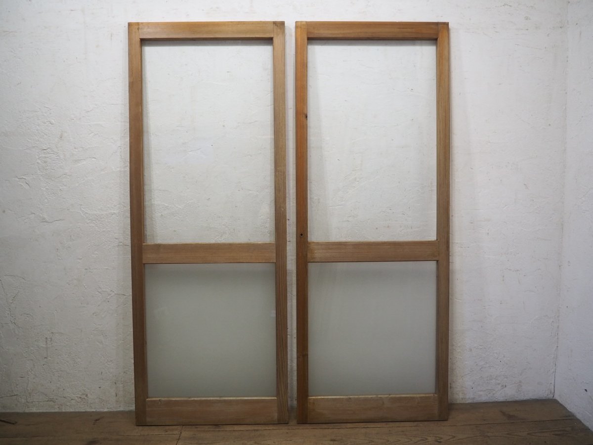 taK0654*(2)[H176,5cm×W67,5cm]×2 sheets * natural . tree taste. old tree frame glass door * fittings sliding door sash reform retro Vintage L pine 