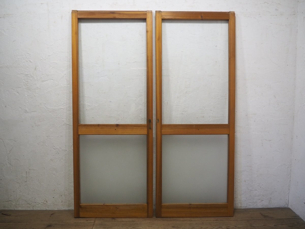 taK0654*(2)[H176,5cm×W67,5cm]×2 sheets * natural . tree taste. old tree frame glass door * fittings sliding door sash reform retro Vintage L pine 