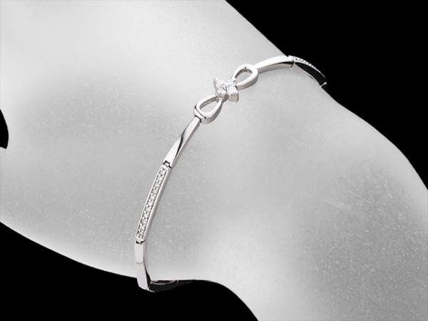 ダイヤモンド/0.29ct デザイン ブレスレット K14WG-