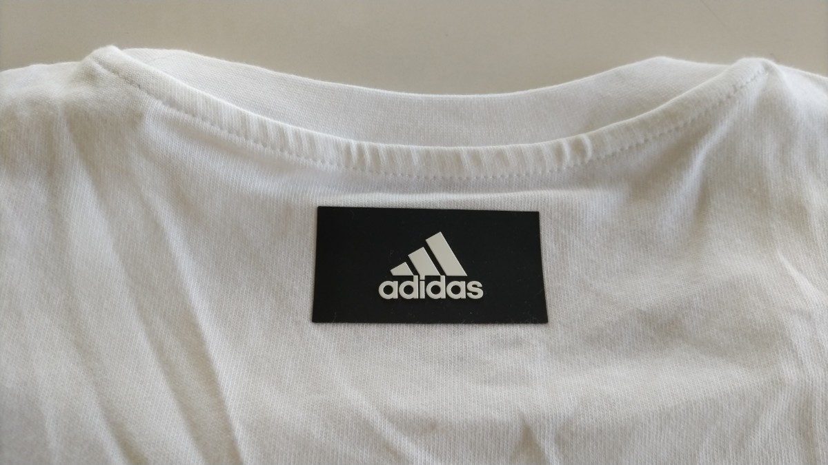 タグ付き未使用品 adidas 胸ポケット付き Tシャツ XOサイズ(2XLサイズ) 白_画像5