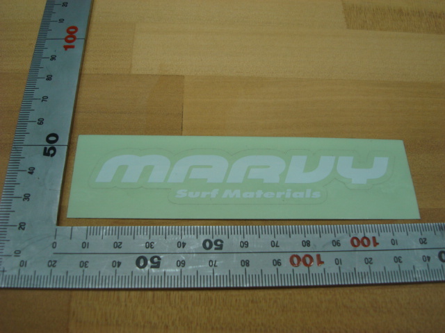 新品 MARVY WETSUITS (マーヴィーウエットスーツ) ロゴステッカー ホワイト（小）_画像1