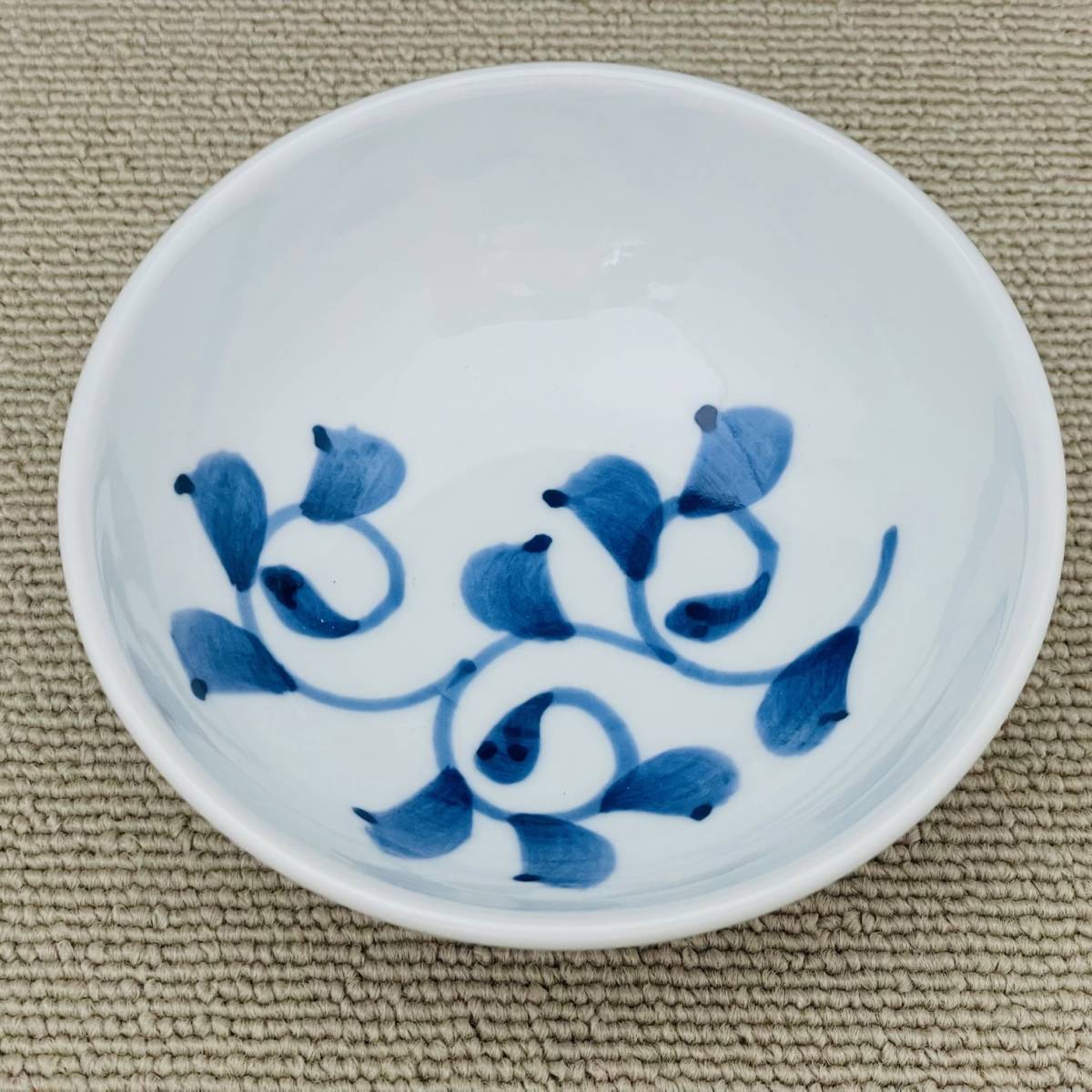 中古品 砥部焼 小皿 深皿 福幸窯 菊光窯 2点 とべ焼き 和食器_画像6