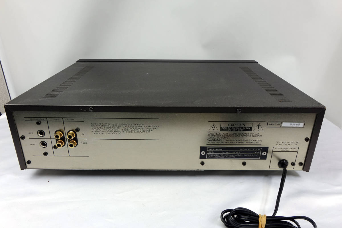 harman/kardon CD491 ハーマンカードン カセットデッキ ジャンク