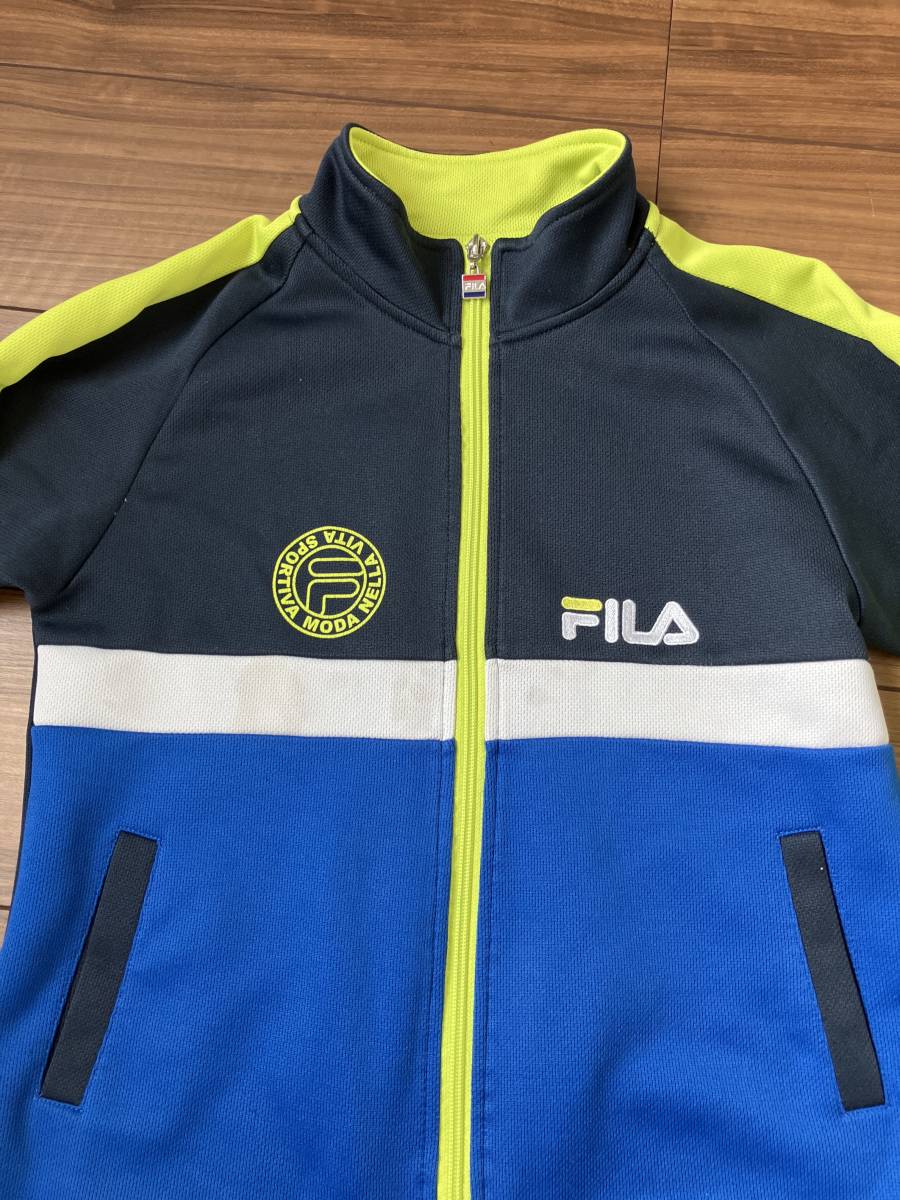  child Kids man filler FILA jersey sport wear top and bottom 130 navy 