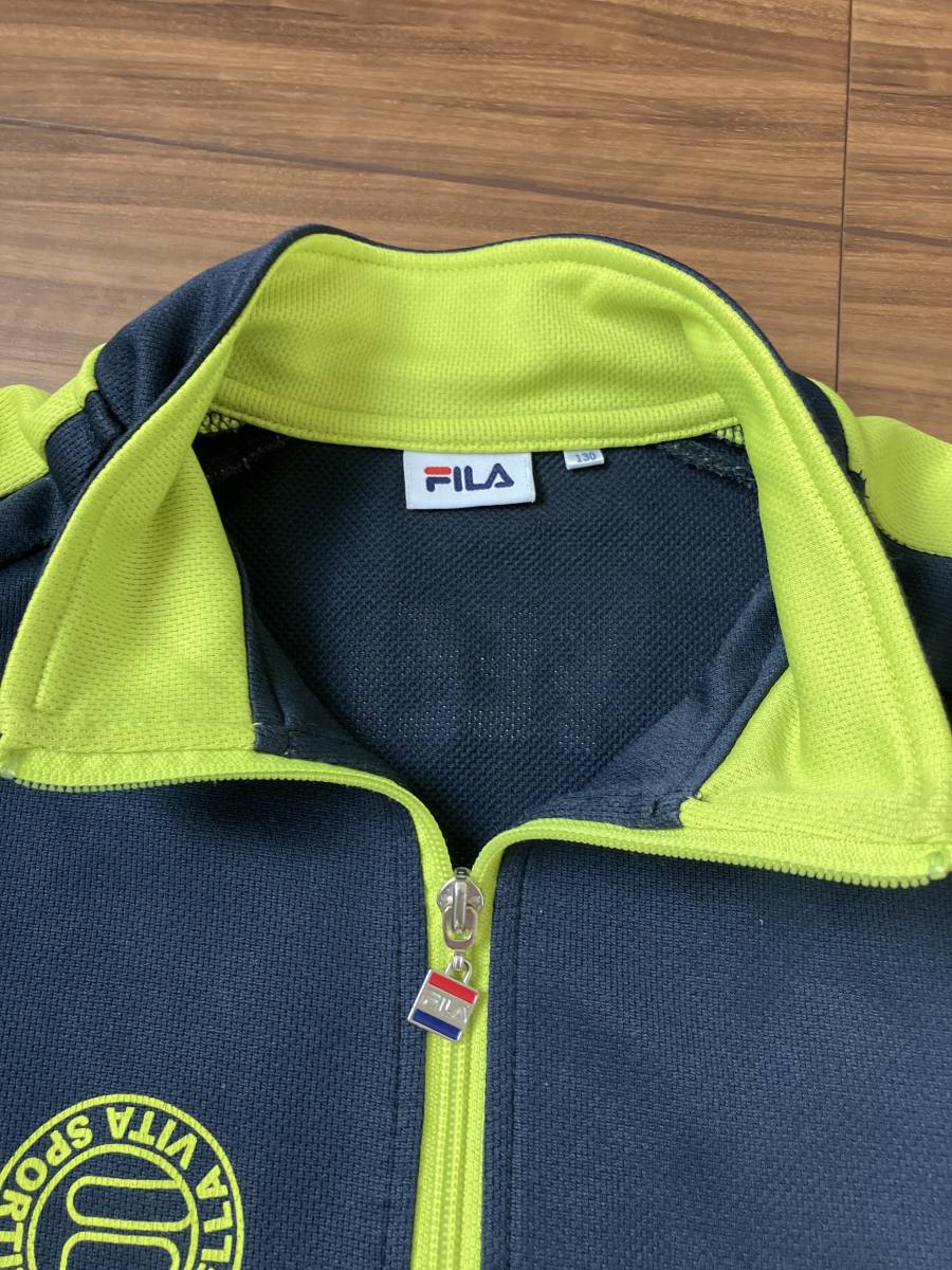  child Kids man filler FILA jersey sport wear top and bottom 130 navy 