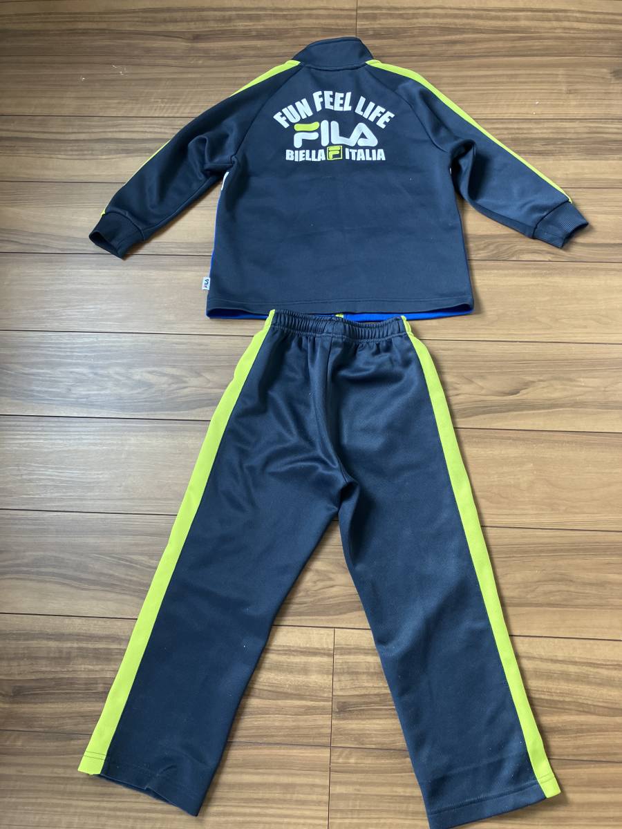  child Kids man filler FILA jersey sport wear top and bottom 130 navy 