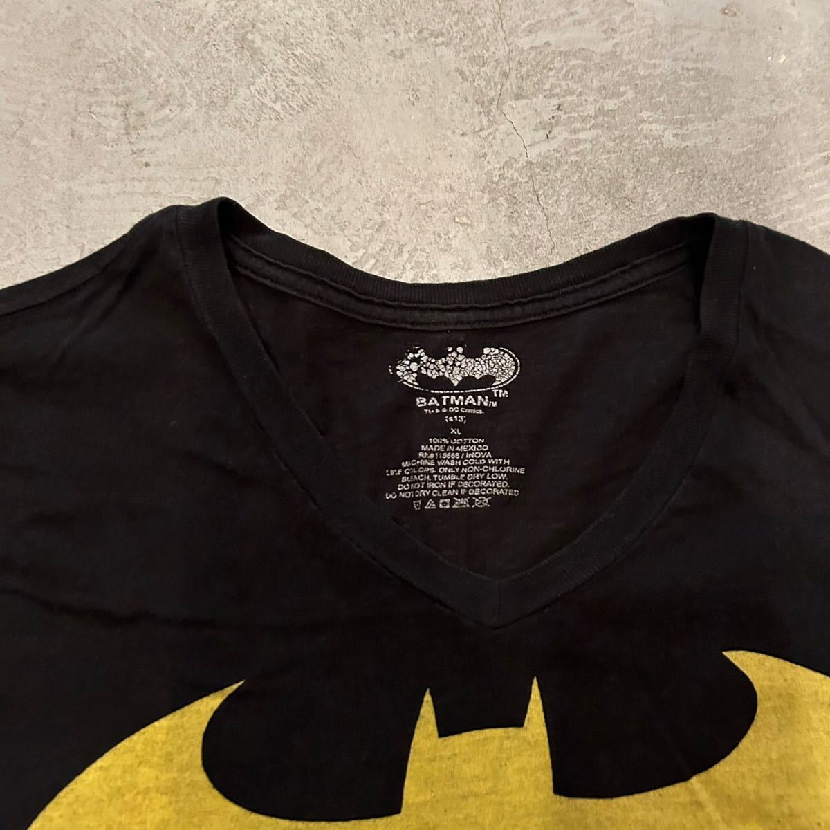 バットマン BATMAN ビンテージ 90s 00s 半袖Tシャツ XL アメリカ USA古着 DCコミックス ロゴプリント 黒 ブラック ムービー ヒースレジャー_画像4