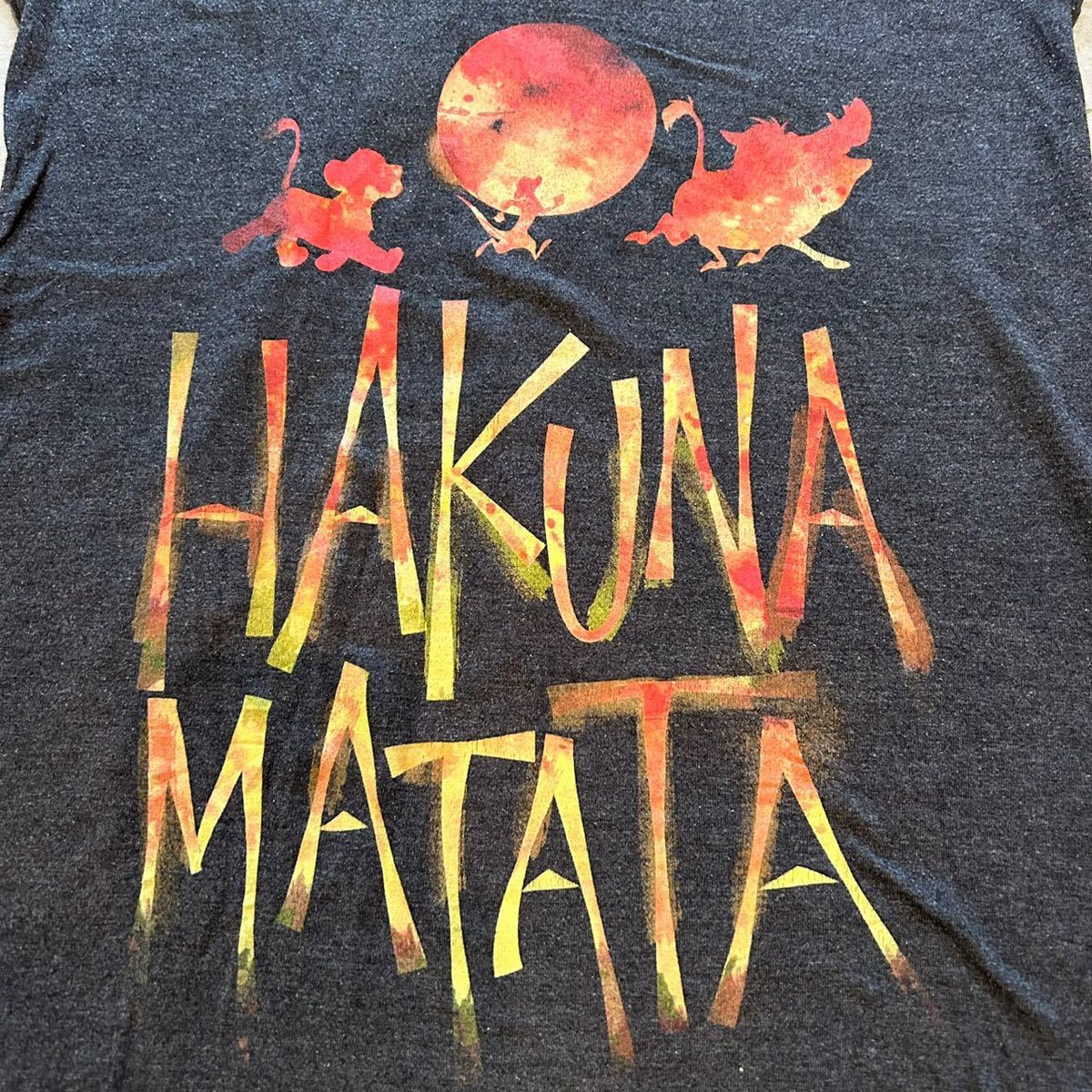 ディズニー ライオンキング Disney The Lion King ビンテージ 90s 00s キャラクター Tシャツ M ムファサ 半袖 レディース グレー ムービー_画像3