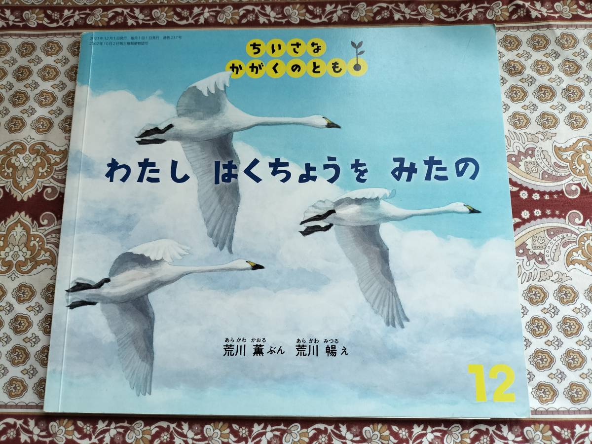 ★絵本★　わたしははくちょうをみたの　ちいさなかがくのとも　付録の小冊子付　荒川薫　荒川満　私は白鳥を見たの_画像1