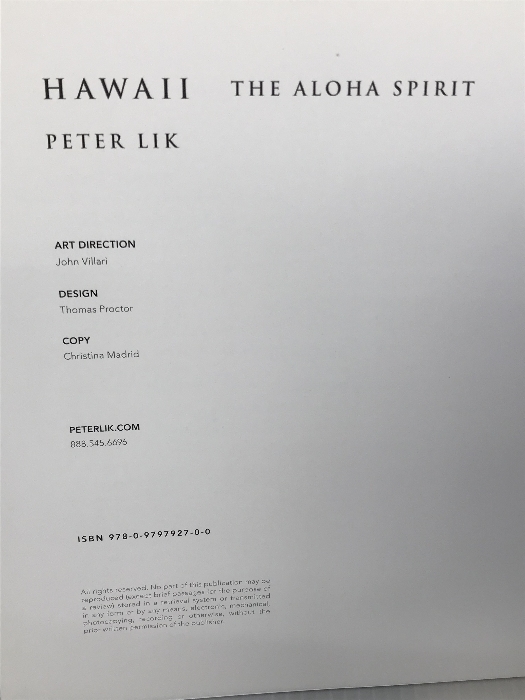 日本製】 Hawaii: The LIK Spirit PETER Aloha デザイン