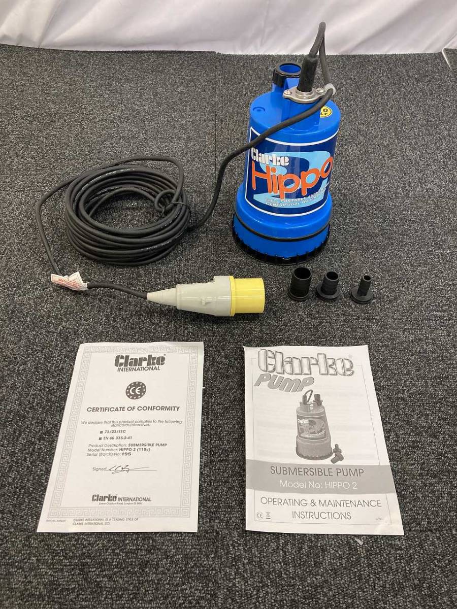 【メール便送料無料対応可】 【新品・未使用】Clarke クラーク HIPPO2 水中ポンプ 最大出力85リットル/分 110V 250w 60Hz 最大ヘッド6m ポンプ 【メール便送料無料対応可】 【新品・未使用】Clarke クラーク HIPPO2 水中ポンプ 最大出力85リットル/分 110V 250w 60Hz 最大ヘッド6m ポンプ