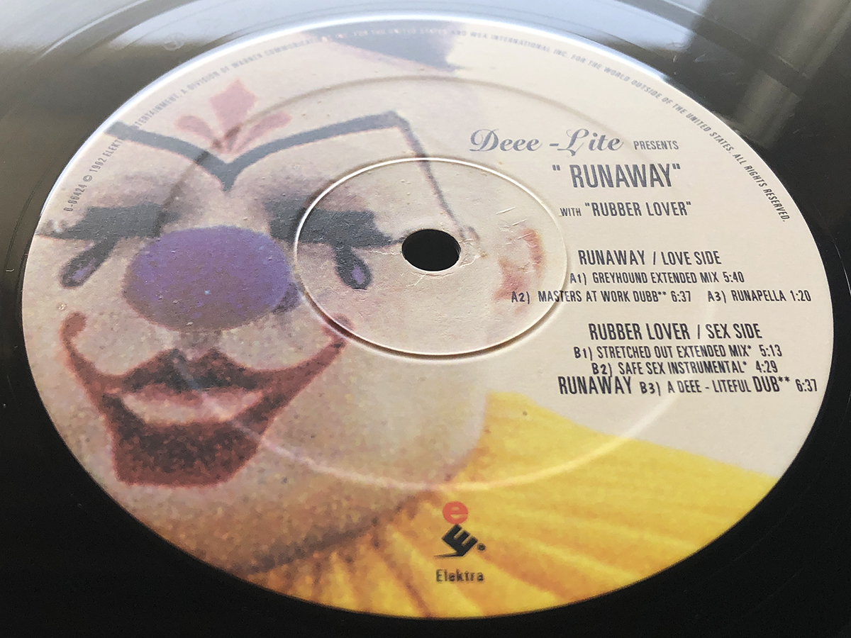 US オリジナル 12″シングル 33 RPM★DEEE-LITE / RUNAWAY / RUBBER LOVER★Tei Towa, Masters At Work_画像3