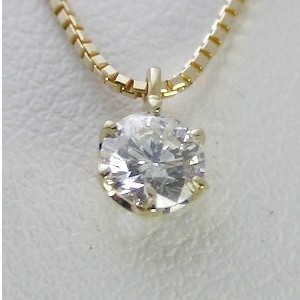 日本公式の通販 ダイヤモンド ネックレス 一粒 ゴールド 0.3カラット