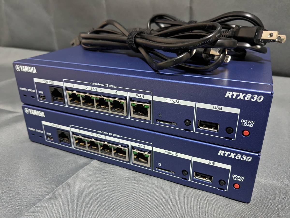 2台セット】YAMAHA/ヤマハ ギガアクセスVPNルーター RTX830 初期化