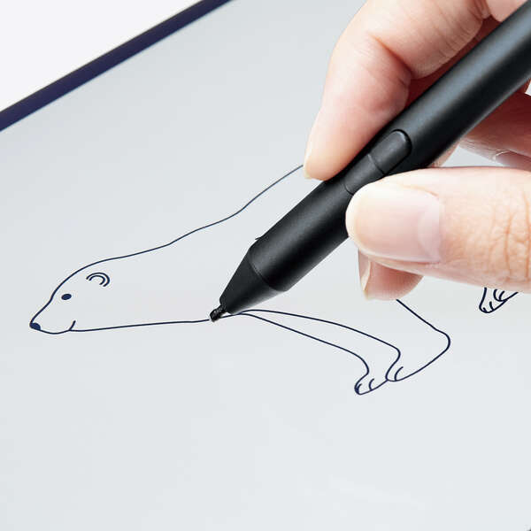 充電式アクティブタッチペン Surface対応 2.0mmの極細ペン先で筆圧と傾きを検知し、表現豊かに描画ができる: P-TPMPP20BK_画像4