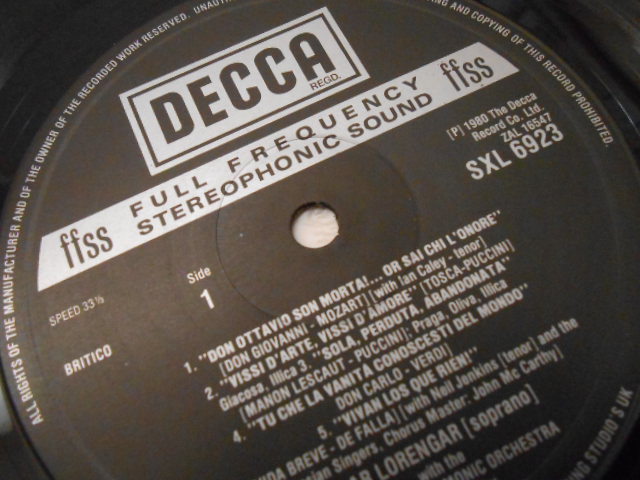 蘭DECCA SXL-6923 ローレンガー PORTRAIT OF PILAR オリジナル盤 K.ウィルキンソン 優秀録音盤_画像2