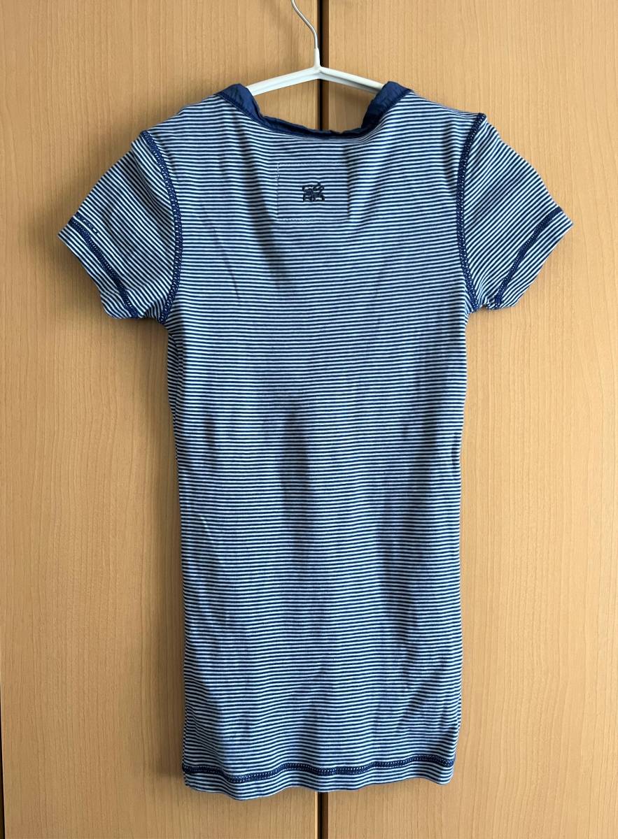 ☆【G-STAR RAW】半袖 Ｔシャツ カットソー ボーダー 青 リボン レディース XSサイズ☆_画像5