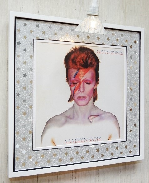  David * bow i/70s грамм блокировка искусство /LP постер рамка товар /David Bowie/ALADDIN SANE/ грамм * блокировка /jigi- Star пыль 