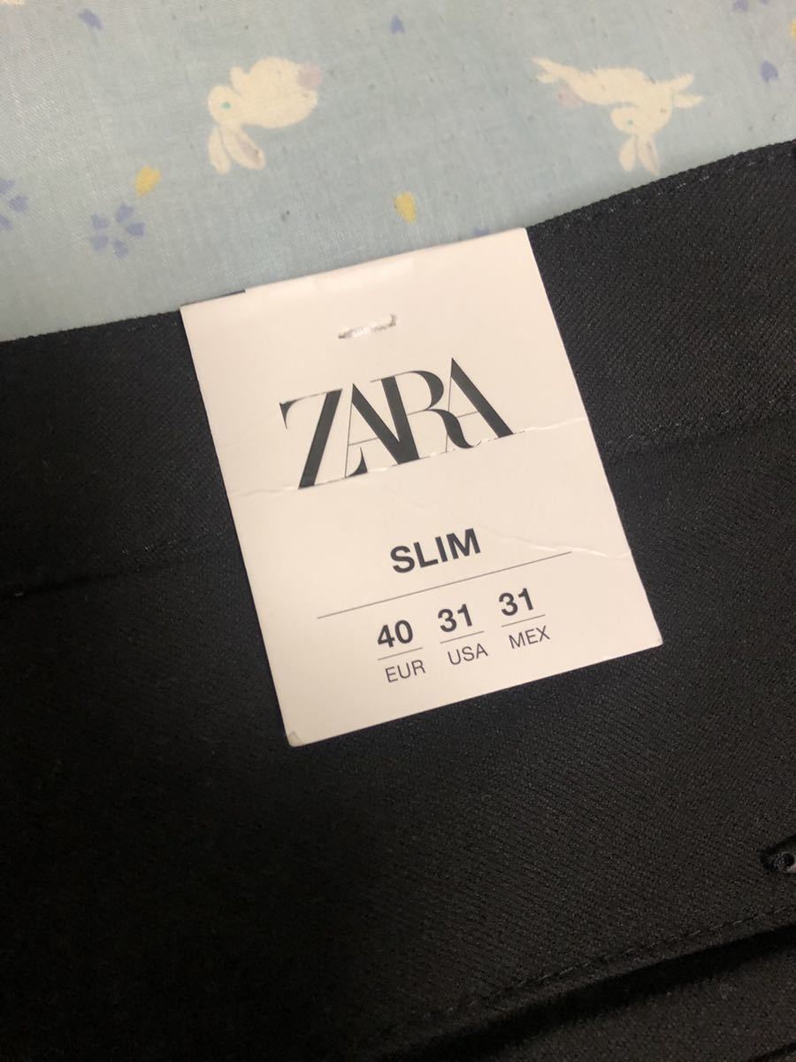 Zara men’s Dark grey パンツ・ ストレッチスーリムフィットビジネスパンツ w７９ｘＬ76 US サイス 40 (タグサイスM )_画像4
