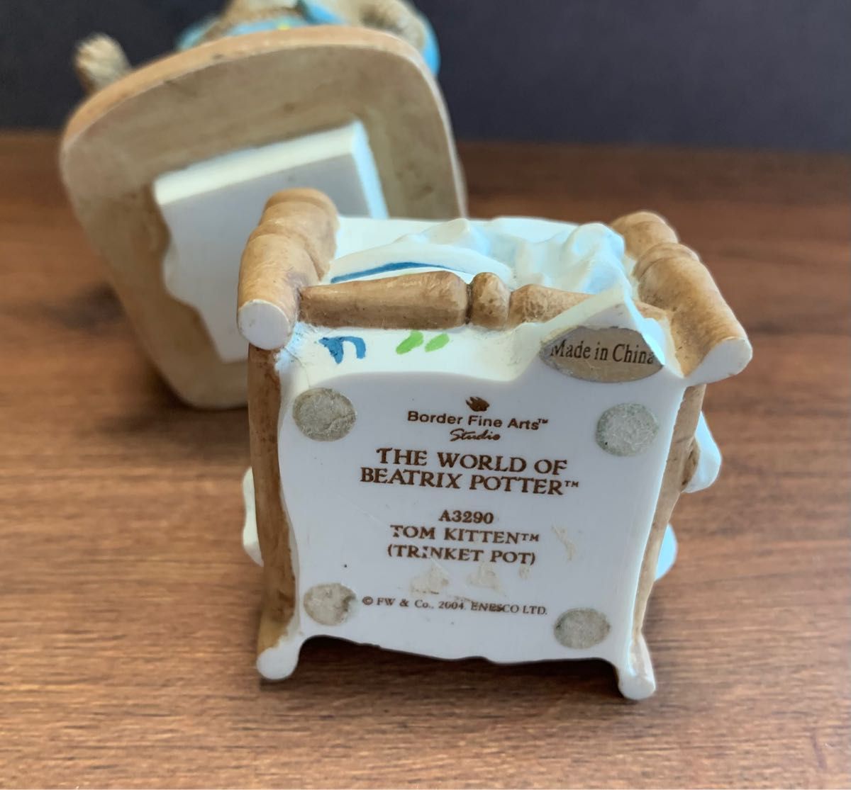 レア】こねこのトム ピーターラビット 小物入れ 置物 レア】こねこのトム ピーターラビット 小物入れ 置物