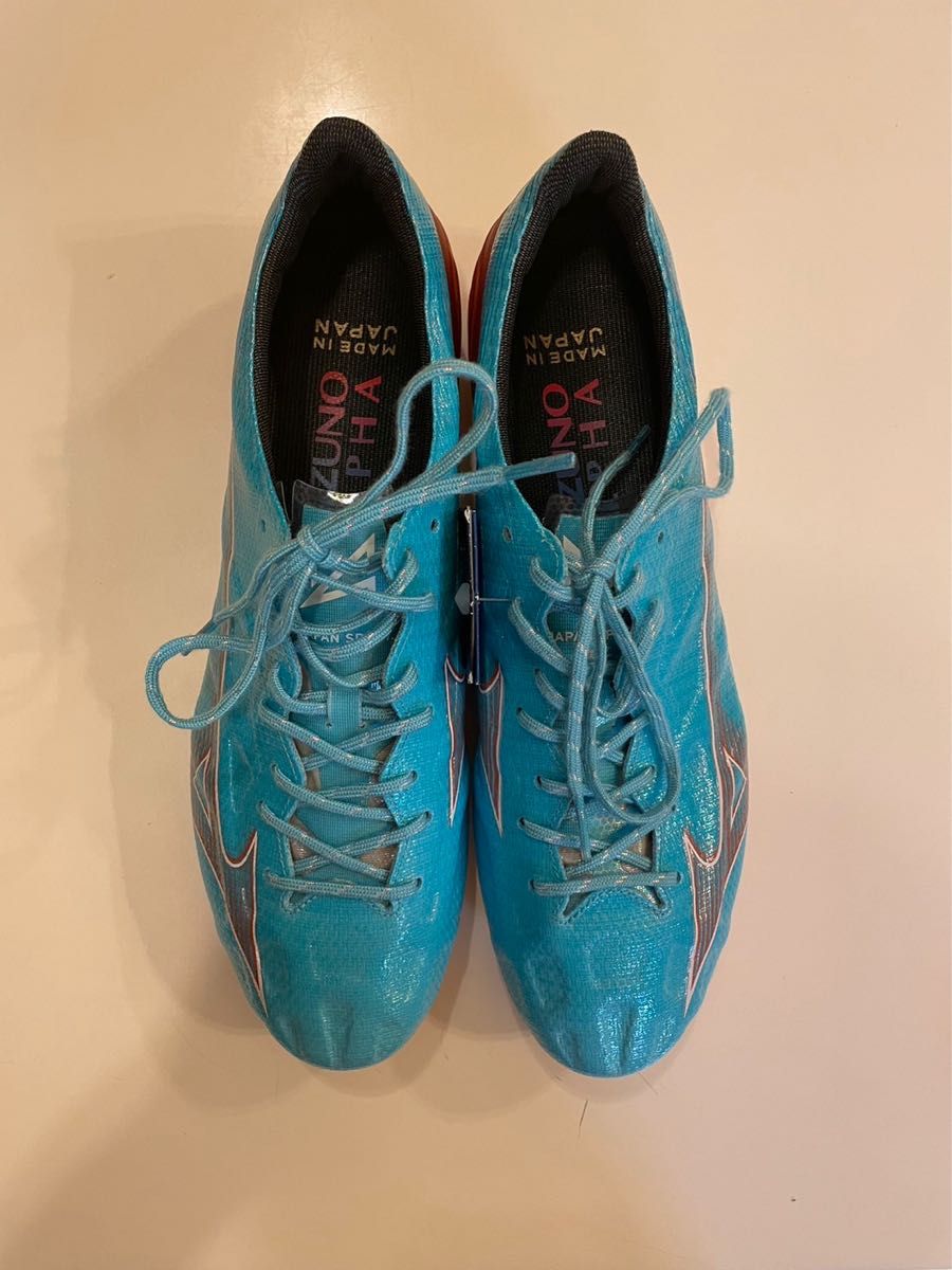 サッカースパイク ミズノアルファ JAPAN AZURE BLUE 27.5 新品