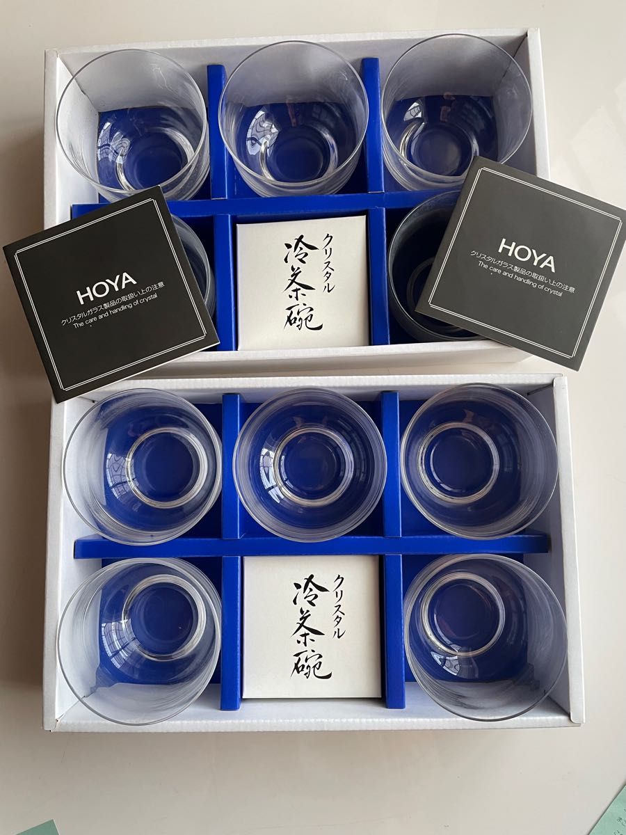 更に更に値下げしました HOYA冷茶椀 5客セット 2箱分 合計10客保谷 ホヤグラス未使用