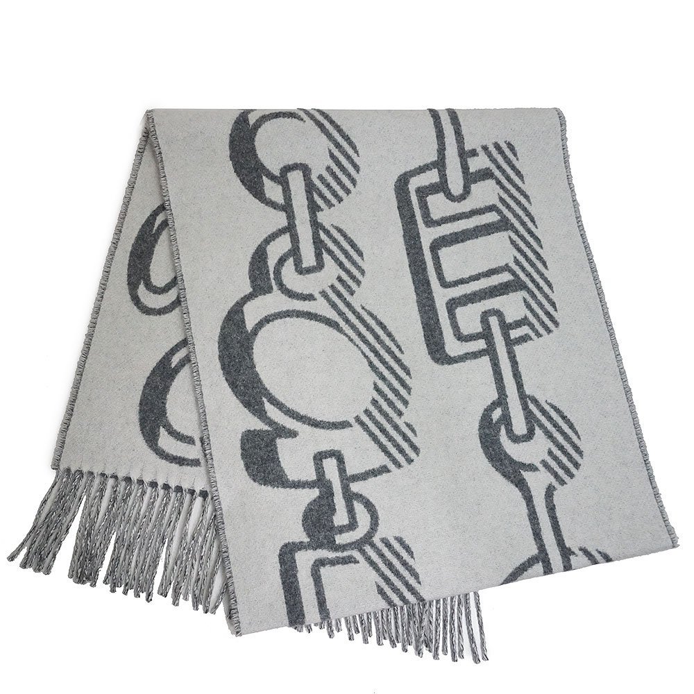 新品・未使用品)エルメス HERMES ドレ バックル マフラー カシミヤ