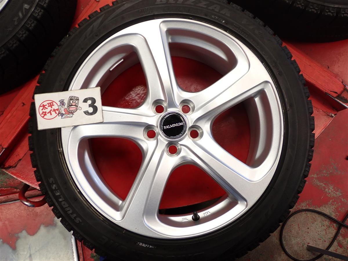 スタッドレス 5スポークタイプ1P+ブリヂストンブリザックVRX 215/45R17 8分山★プリウスカローラに！stwt17_画像7